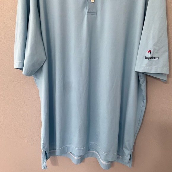 Foot joy Ultimate High-Tech Golf Shirt size XX L light blue T35 - Picture 6 of 7